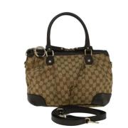 Gucci Vintage Pre-owned Canvas gucci-vskor Beige, Dam