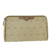 Dior Vintage Pre-owned Laeder kuvertvskor Beige, Dam