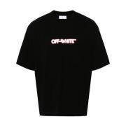 Off White Svart Logo Print T-shirt Black, Herr