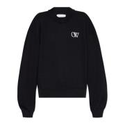 Off White Sweatshirt med logotyp Black, Dam