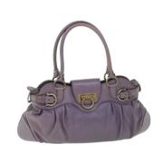 Salvatore Ferragamo Pre-owned Pre-owned Laeder axelremsvskor Purple, D...