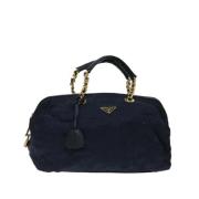 Prada Vintage Pre-owned Nylon prada-vskor Blue, Dam