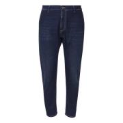 Dondup Mörk Denim Jeans Dragkedja Knappstängning Blue, Herr