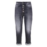 Dondup Koons Loose Fit Ankel Längd Jeans Blue, Dam