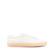 Common Projects Vita Läder Sneakers Snörning Rund Tå White, Herr