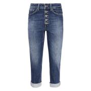 Dondup Denim Bomull Jeans Knappstängning Fickor Blue, Dam