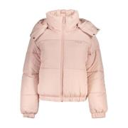 Fila Rosa Huva Jacka med Logotyp Tryck Pink, Dam