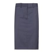 Helmut Lang Zip Skirt - Stilren och Trendig Blue, Dam