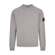 Stone Island Ljusgrå Crew-Neck Sweatshirt Gray, Herr