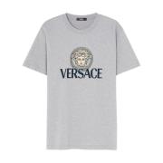 Versace Herr Grå T-shirts & Polos Aw24 Gray, Herr