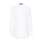 Dolce & Gabbana Vit Bomull Poplin Skjorta White, Dam