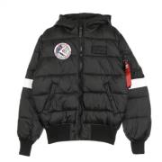 Alpha Industries Nasa Hooded Puffer FD dun Jacka Black, Herr