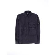 C.p. Company Utility Overshirt i Gabardine Bomull Purple, Herr