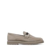 Brunello Cucinelli Vita platta skor Elegant stil Gray, Dam