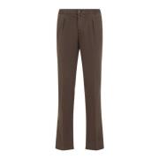 Kiton Bruna Byxor Höj Stil Elegans Brown, Herr