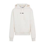 Jil Sander Neutral Logo Hoodie Sweatshirt White, Herr