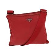 Prada Vintage Pre-owned Nylon prada-vskor Red, Dam