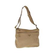 Prada Vintage Pre-owned Nylon prada-vskor Beige, Dam