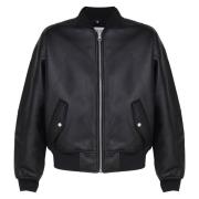 Calvin Klein Svart Ecoleather Bomberjacka Dragkedja Stängning Black, H...