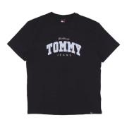 Tommy Hilfiger Svart Varsity Tee Kortärmad T-shirt Black, Herr