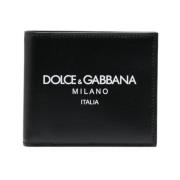 Dolce & Gabbana Svart Läder Plånbok Black, Herr