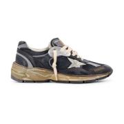 Golden Goose Mesh Läder Sneakers Ikonisk Stjärna Gummi Black, Herr