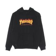 Thrasher Flame Hood Sweatshirt Svart/Gul Black, Herr