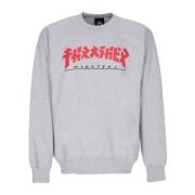 Thrasher Godzilla Logo Crewneck Sweatshirt Gray, Unisex