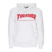 Thrasher Skatemag Hood White/red Sweatshirt White, Unisex