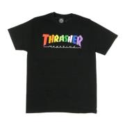 Thrasher Multifärgad Regnbåge Logo Tee Svart T-shirt Black, Unisex