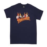 Thrasher Neckface Navy Herr T-shirt Blue, Unisex