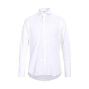 Aquascutum Broderad Logga Bomullsskjorta White, Herr