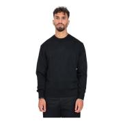 Armani Exchange Svart Crewneck Tröja Basic Mångsidig Black, Herr