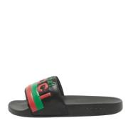 Gucci Vintage Pre-owned Gummi sandaler Black, Herr