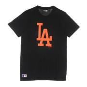 New Era Dodgers Logo Tee Svart/Orange Black, Herr