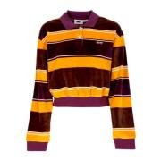 Obey Randig Chenille Långärmad Polo Multicolor, Dam