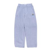 Obey Velvet Baggy Cord Pant Purple, Dam