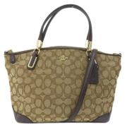 Coach Pre-owned Pre-owned Canvas handvskor Brown, Dam