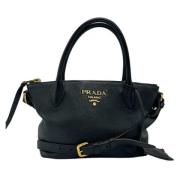 Prada Vintage Pre-owned Laeder axelremsvskor Black, Dam