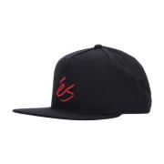 ES Svart Flat Visor Snapback Keps Black, Herr