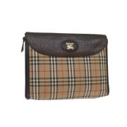 Burberry Vintage Pre-owned Bomull kuvertvskor Beige, Dam