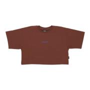 Propaganda Cropped T-shirt med revärer i Mink Brun Brown, Herr