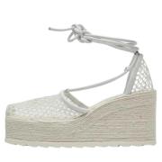 Bottega Veneta Vintage Pre-owned Laeder espadriller White, Dam