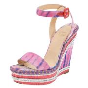 Christian Louboutin Pre-owned Pre-owned Tyg sandaler Multicolor, Dam