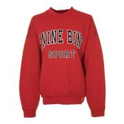 Anine Bing French Terry Sweatshirt med V-Stitch Red, Dam