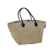 Burberry Vintage Pre-owned Nylon totevskor Beige, Dam