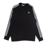 Adidas Svart Crew Neck Sweatshirt 3 Ränder Black, Herr