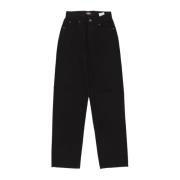 Dickies Robust Denim Wide Leg Jeans Black, Dam