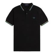 Fred Perry Svart Twin Tipped Polo Skjorta Black, Herr