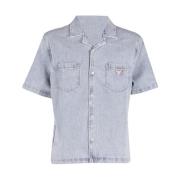 Guess Herringbone Denim Skjorta Blue, Herr